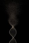 Filo di DNA con danno, illustrazione digitale concettuale . — Foto stock