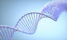 Faixa de DNA com danos, ilustração digital conceitual . — Fotografia de Stock