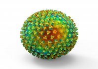Virus influenzali, illustrazione per computer — Foto stock