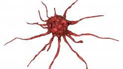 Célula cancerosa, ilustración informática - foto de stock