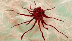 Célula cancerígena, ilustração do computador — Fotografia de Stock