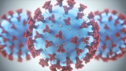 Particules de coronavirus, illustration informatique — Photo de stock