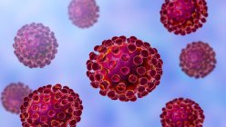 Частинки коронавірусу, комп'ютерна ілюстрація — стокове фото