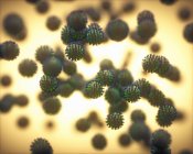 Частицы коронавируса, компьютерная иллюстрация — стоковое фото