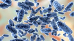 Ковтання бактерій від кашлю, комп'ютерна ілюстрація — стокове фото