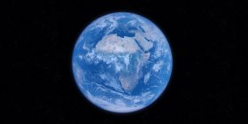 Tierra desde el espacio, ilustración por ordenador - foto de stock