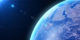 Erde aus dem All, Computerillustration — Stockfoto