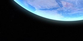Terra dallo spazio, illustrazione al computer — Foto stock