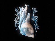 Планета сердца, концептуальная компьютерная иллюстрация — стоковое фото