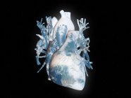 Планета сердца, концептуальная компьютерная иллюстрация — стоковое фото