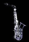 Saxophon, Röntgen, Radiologie-Scan — Stockfoto