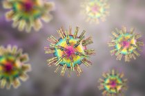 Virus Herpes simplex, illustration informatique — Photo de stock