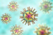 Herpes simplex viruses, computer illustration — Stock Photo