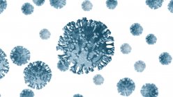 Covid-19 particelle di coronavirus, illustrazione per computer — Foto stock
