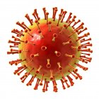 Partícula de vírus, ilustração computacional — Fotografia de Stock