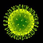 Partícula de virus, ilustración por ordenador - foto de stock