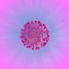 Covid-19 coronavirus particle, комп'ютерна ілюстрація. Новий коронавірус SARS-CoV-2 (раніше 2019-CoV) з'явився в Ухані, Китай, в грудні 2019 року. — стокове фото
