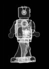 Robot de juguete, rayos X, escáner radiológico - foto de stock
