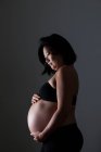 Donna incinta e pancia. — Foto stock