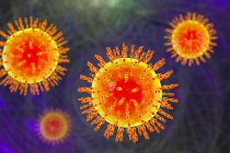Group of viruses, computer illustration — Stock Photo
