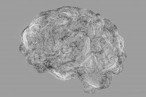 Rete neurale cerebrale, illustrazione del computer. — Foto stock