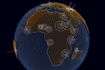 Африка на планете, компьютерная иллюстрация. — стоковое фото