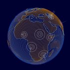 Afrique sur le globe, illustration par ordinateur. — Photo de stock