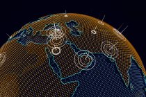 Middle East on the globe, computer illustration. — Stock Photo