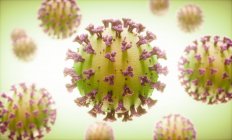 COVID-19, Coronavirus, grupo de vírus no conceito mundial de pandemia — Fotografia de Stock