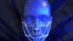Facial recognition, computer illustration — Stock Photo