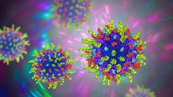 Herpes simplex vírus, ilustração do computador — Fotografia de Stock
