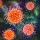 Вірус простого герпесу, комп'ютерна ілюстрація — стокове фото