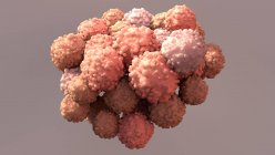 Células cancerosas, ilustración informática - foto de stock