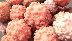 Células cancerosas, ilustración informática - foto de stock