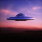 Oggetto volante non identificato (UFO), illustrazione. — Foto stock