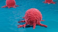 Ilustración de una célula cancerosa. - foto de stock