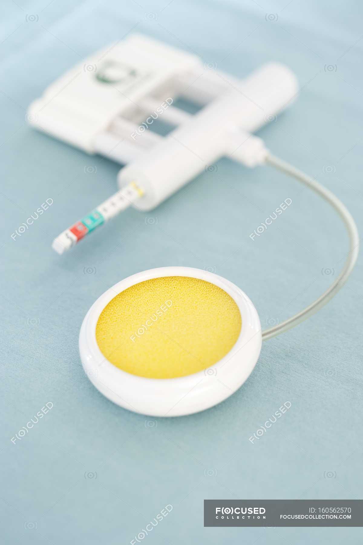 Closeup view of medical vacuum extraction ventouse device. — health, surgical Stock Photo