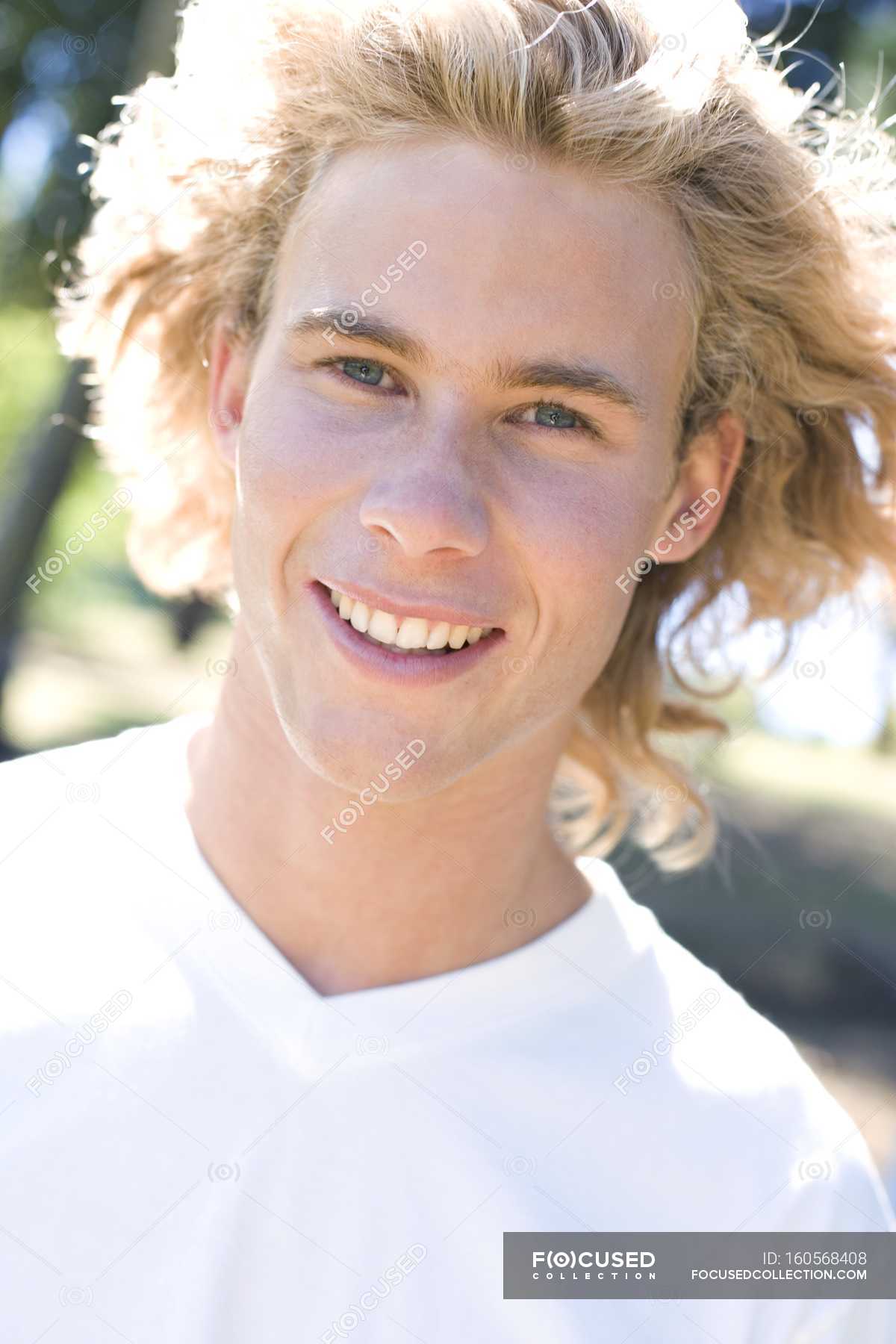Portrait Of Young Man With Blond Hair One Person Selective