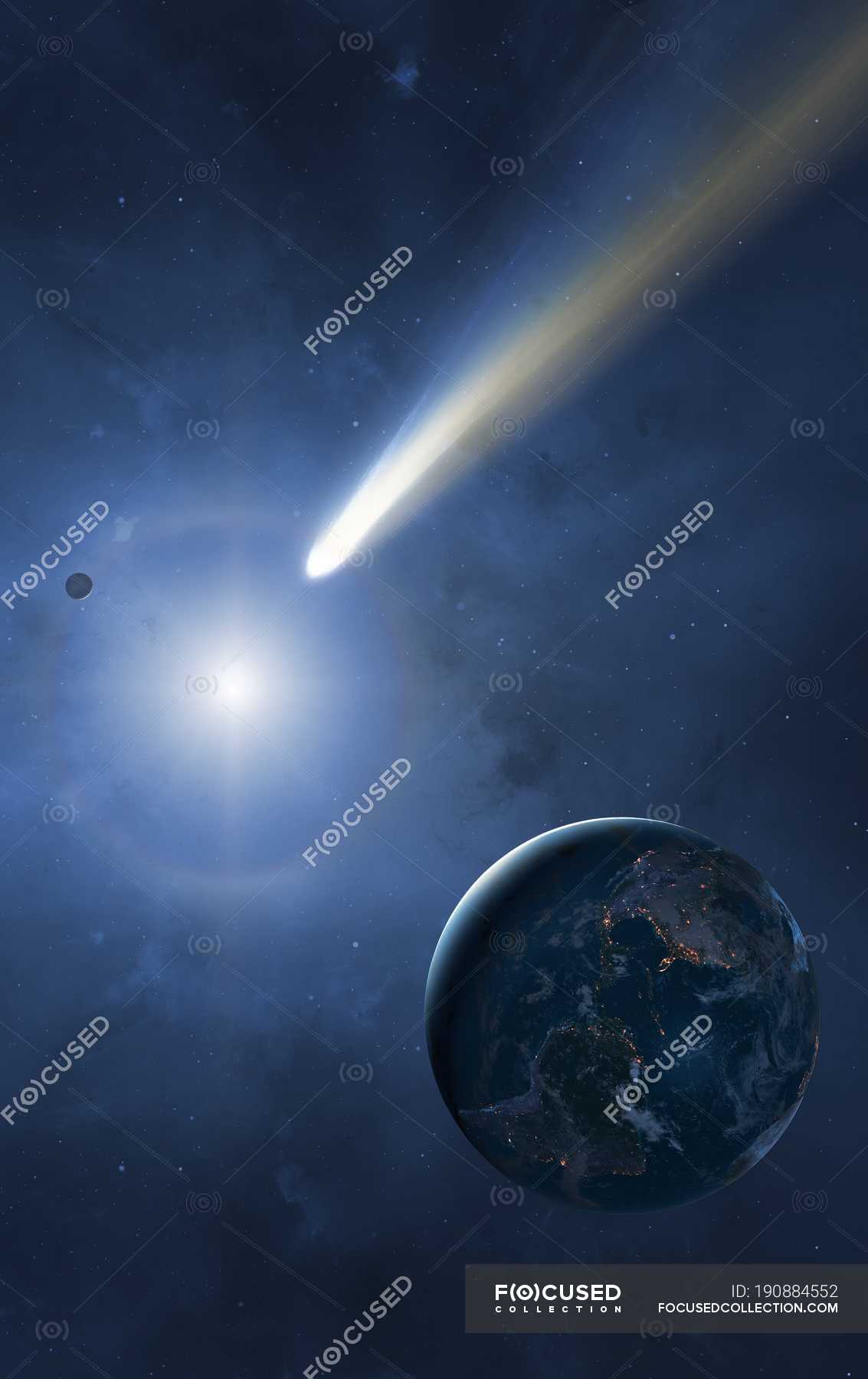 digital-illustration-of-earth-moon-and-sun-with-passing-comet-astronomical-education