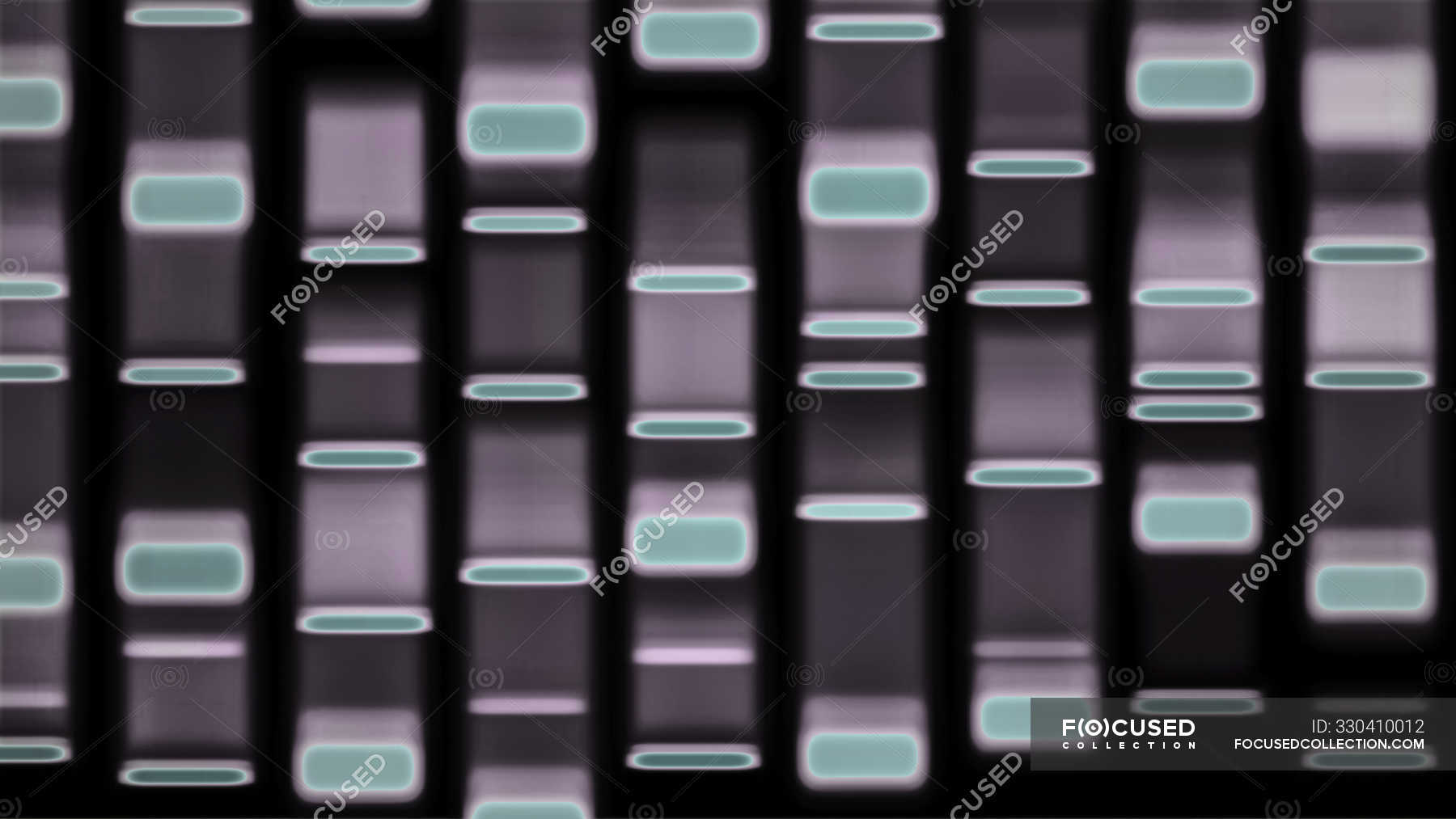 DNA autoradiograph pattern, digital illustration. — biological, biomedical Stock Photo