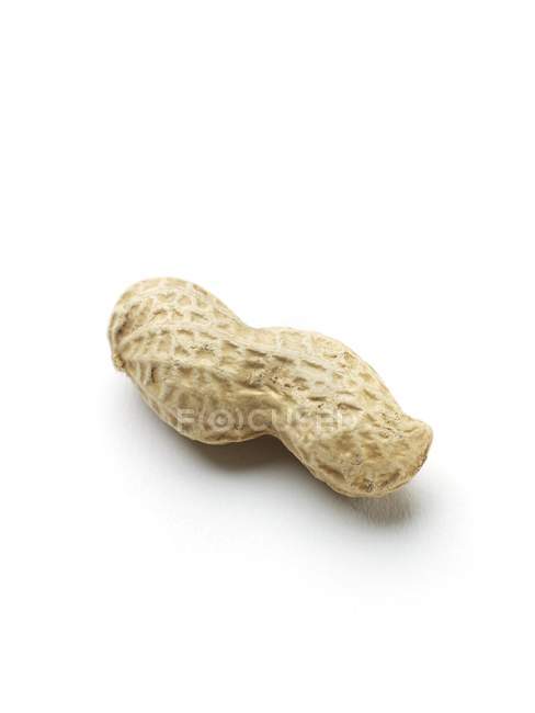 Крупним планом вид на арахіс на білому тлі . — стокове фото