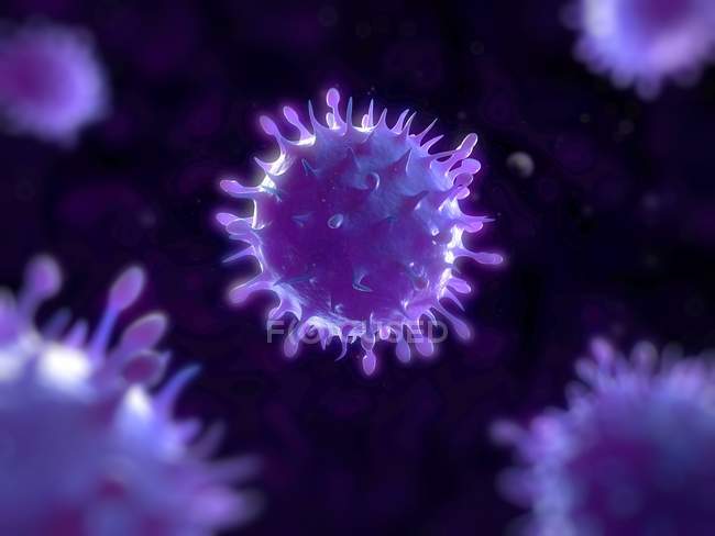 Вирусная структура частиц — стоковое фото