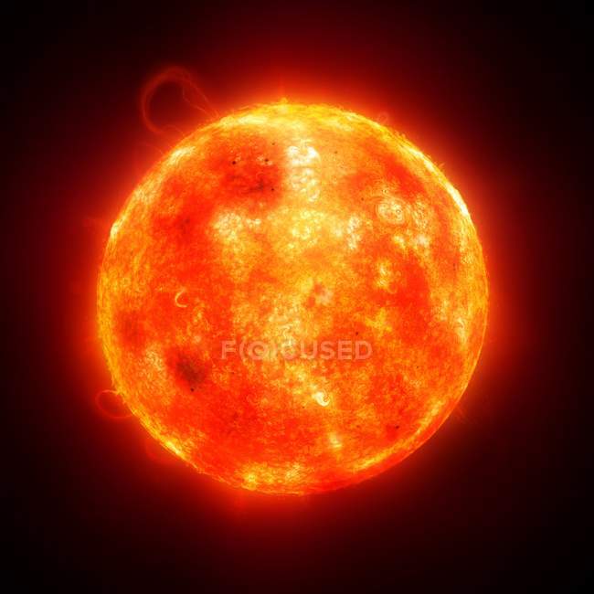Солнечная активность и солнечные пятна — стоковое фото