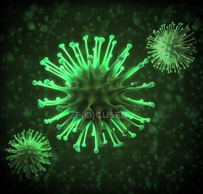 Virus particles or virions — Stock Photo