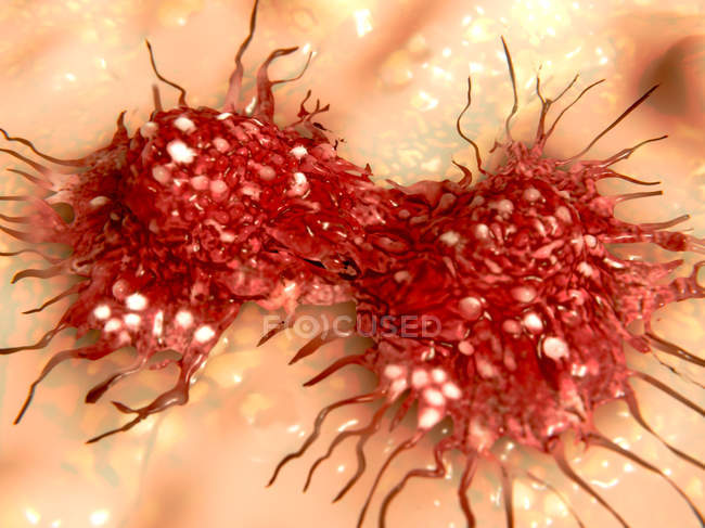 Artwork of cancerous cell — Stock Photo
