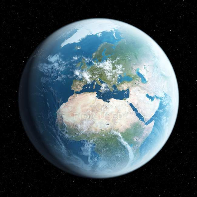 Planète Terre vue de l'espace — Photo de stock