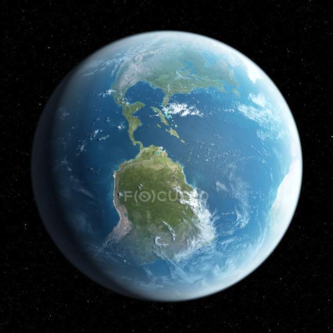 Pianeta terra visto dallo spazio — Foto stock