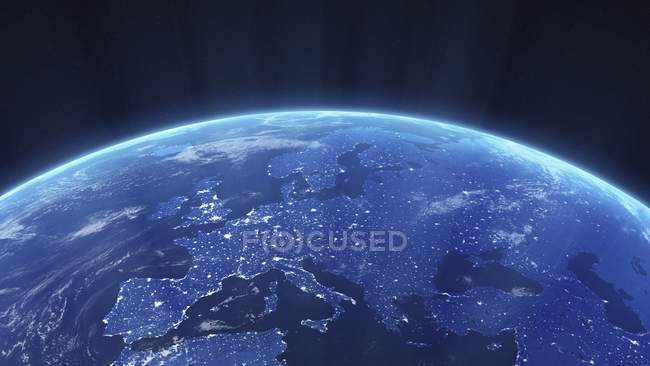 Platen Tierra vista desde el espacio - foto de stock