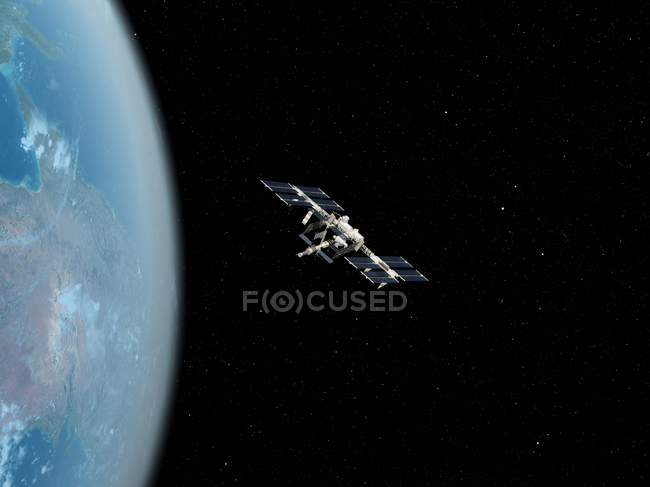 Международная космическая станция — стоковое фото