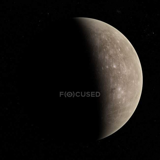 Vue satellite de Mercure — Photo de stock